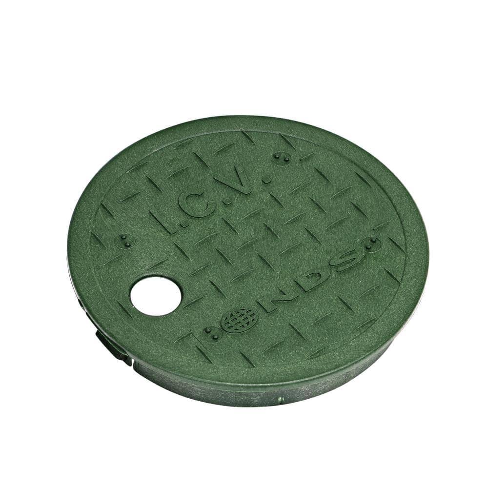 NDS 6 in. Round Valve Box Cover, Green ICV, Green/Matte