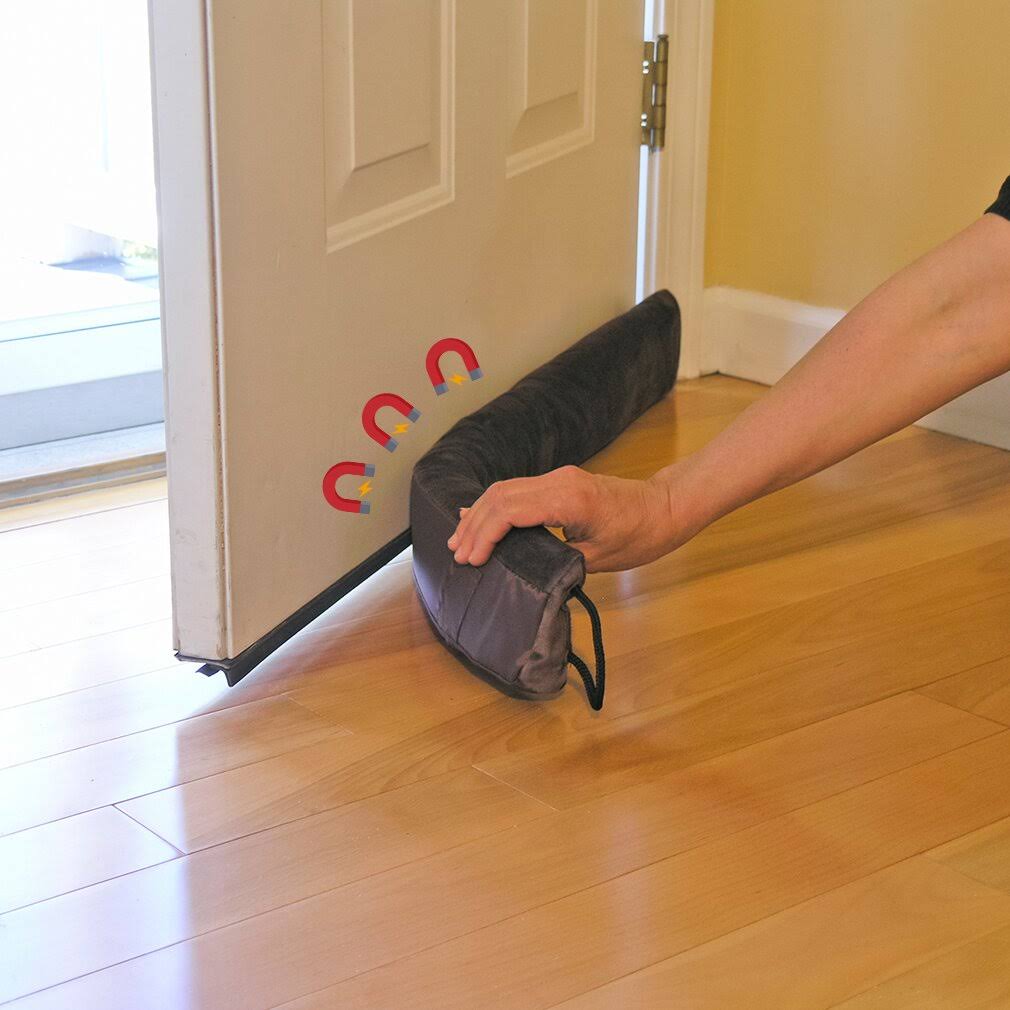 Evelots Magnetic Draft Stopper-Metal Door-no Repositioning-Stop Cold Air-3 Feet