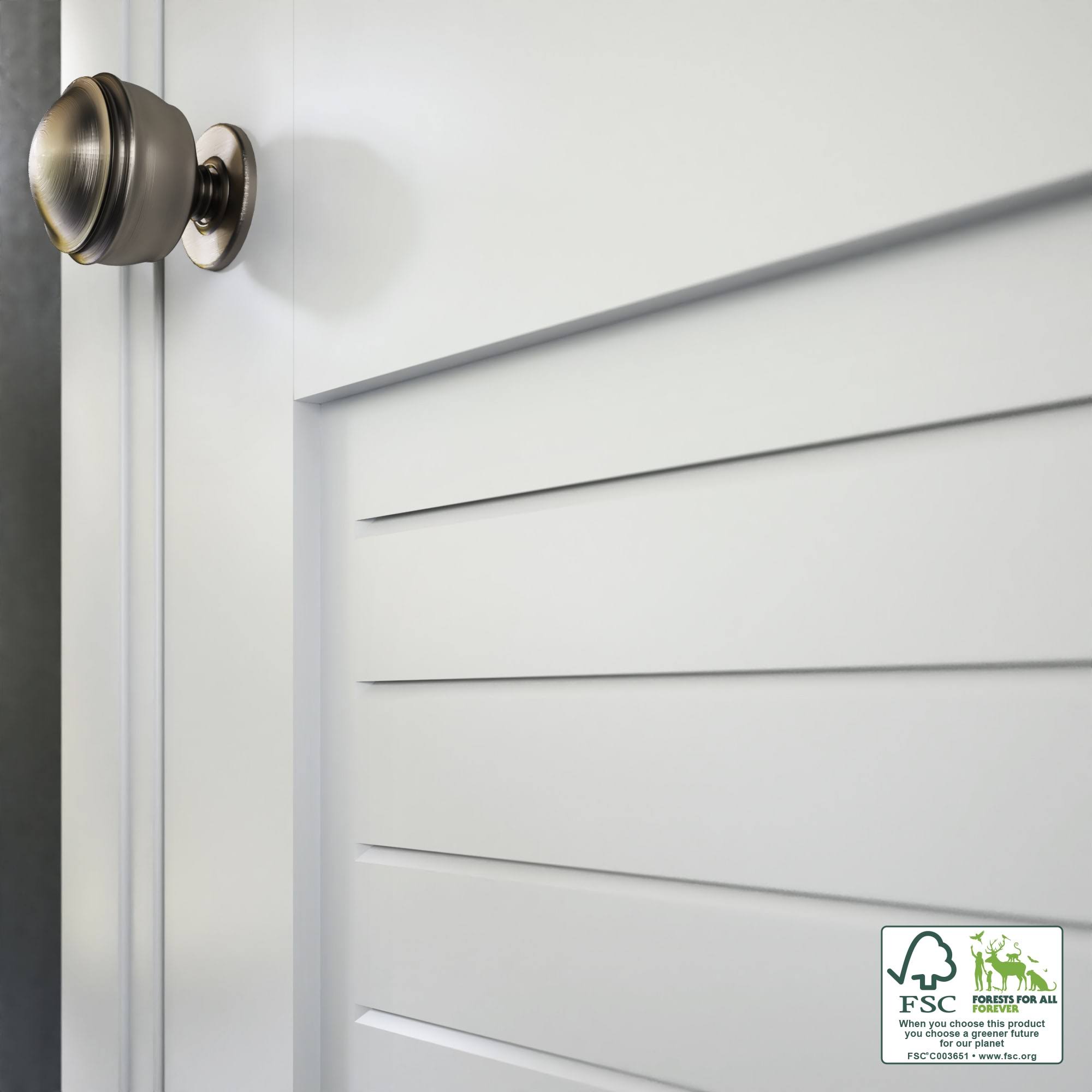 EightDoors 28-in x 80-in White Finished Louver Solid Core Prefinished Pine Wood Slab Door | 72488019802835W