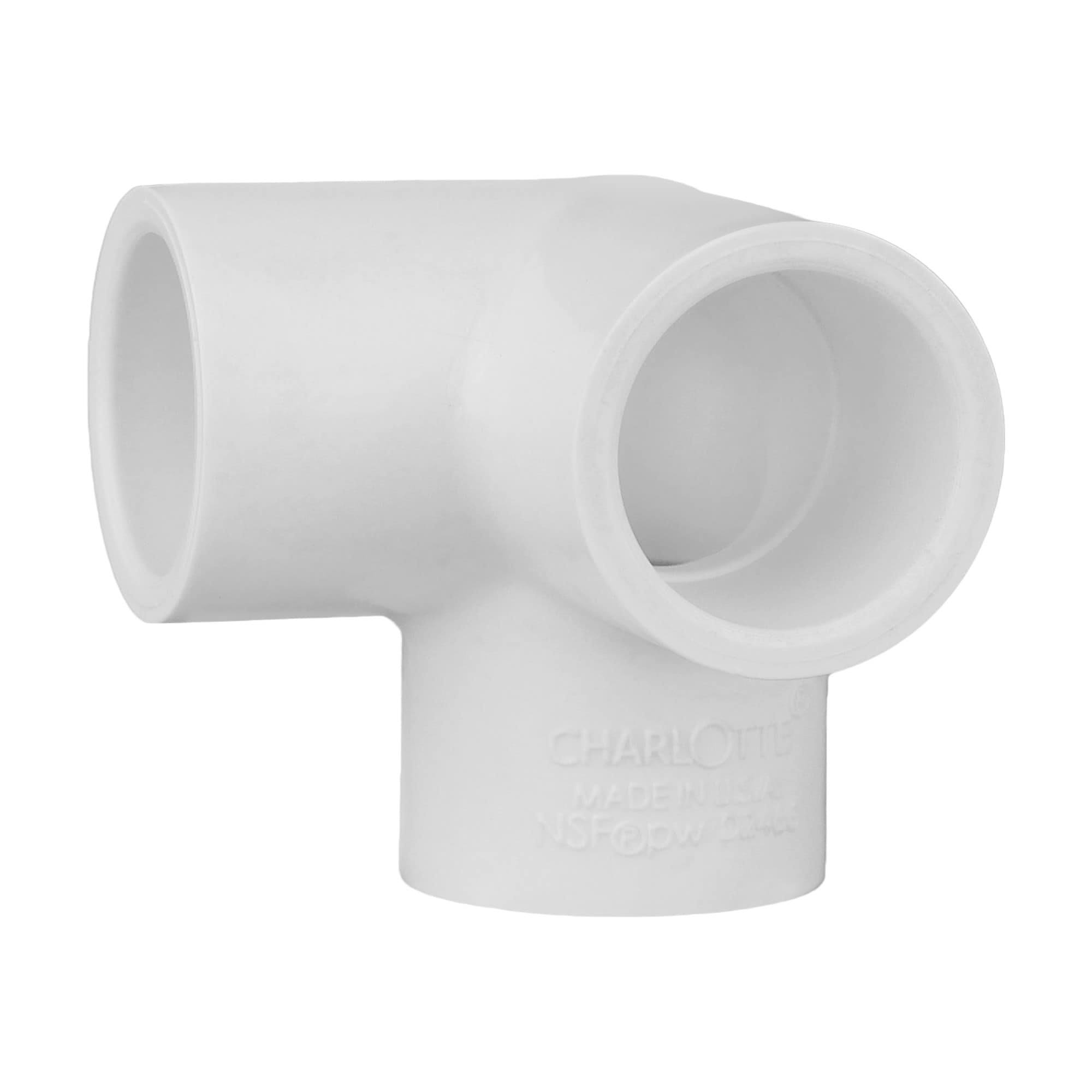 Charlotte Pipe Schedule 40 1/2 in. Slip x 1/2 in. Dia. Slip PVC Side Outlet Elbow