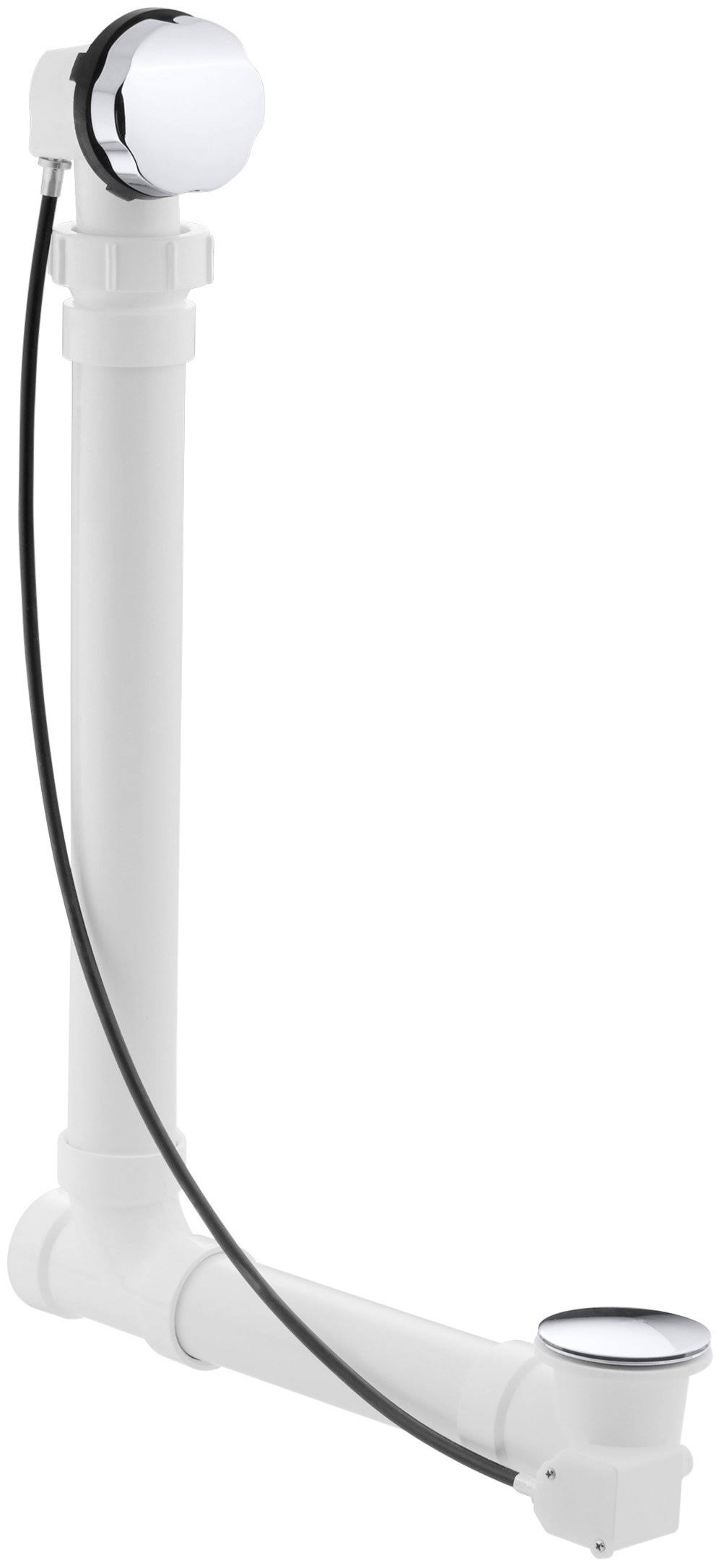 KOHLER K-7213-CP Clearflo Cable Bath Drain with PVC Tubing, Polished Chrome
