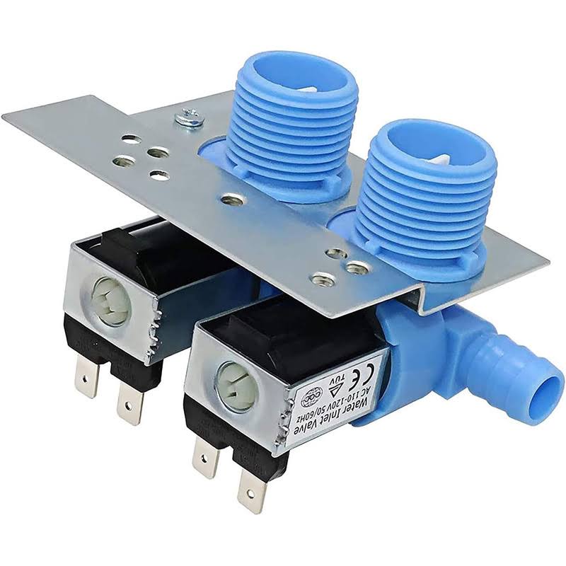 Upgrade 285805 Washer Water Inlet Valve Kit with Mounting Bracket by Beaquicy- Replacement for Whirl-pool Ken-more Washing Machine, Blue