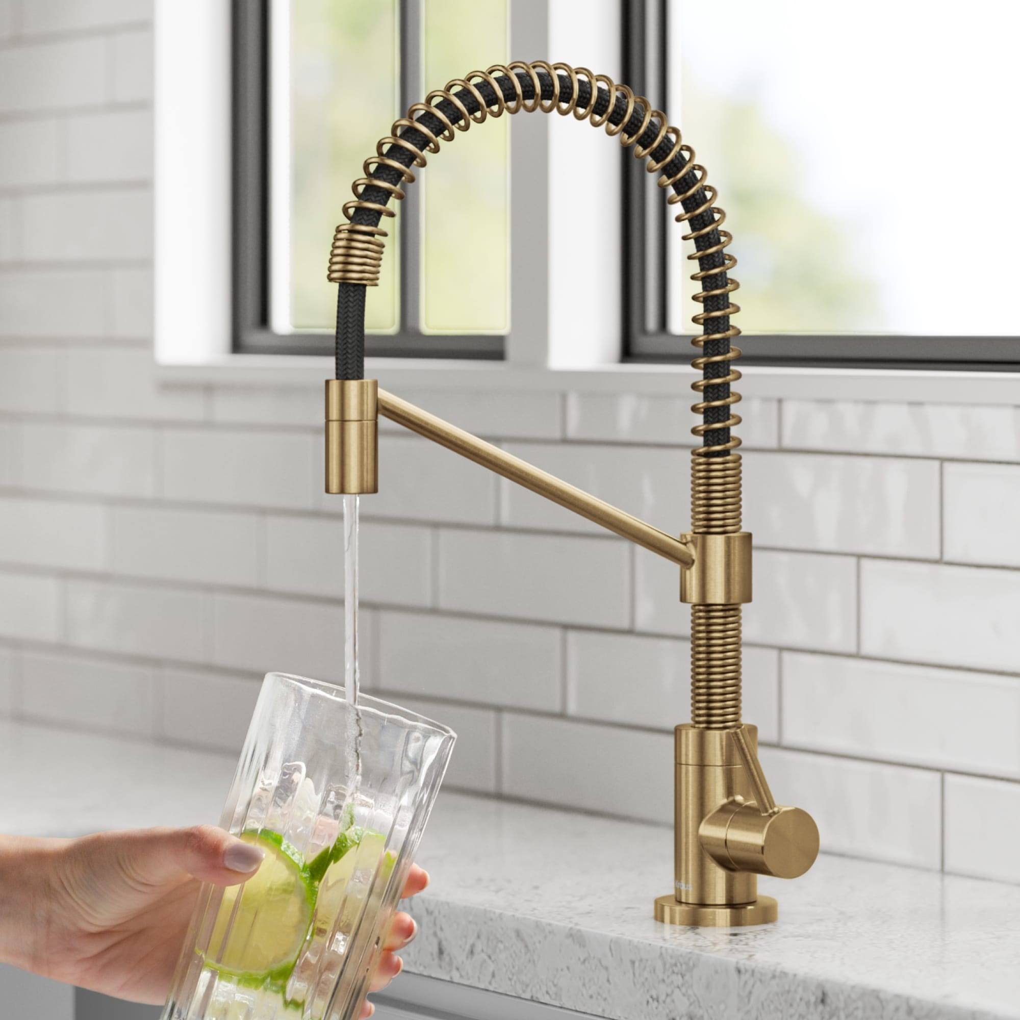 Kraus FF-104BB Bolden Single Handle Drinking Water Filter Faucet for Reverse Osmosis or Water Filtration System Brushed Brass