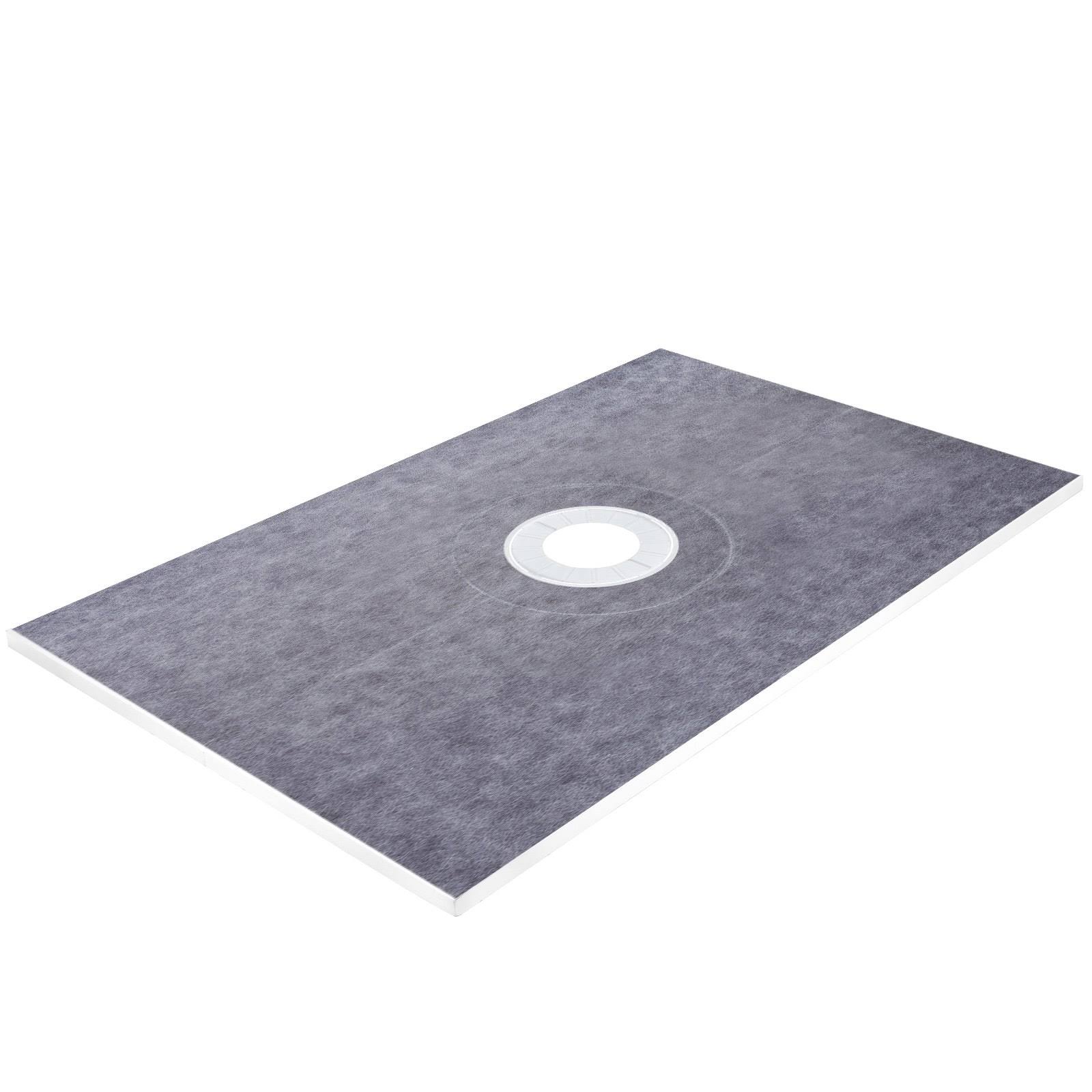 VEVOR 48''x72'' Waterproofing Shower Kit Shower Kit Tray with Central Drain ABS