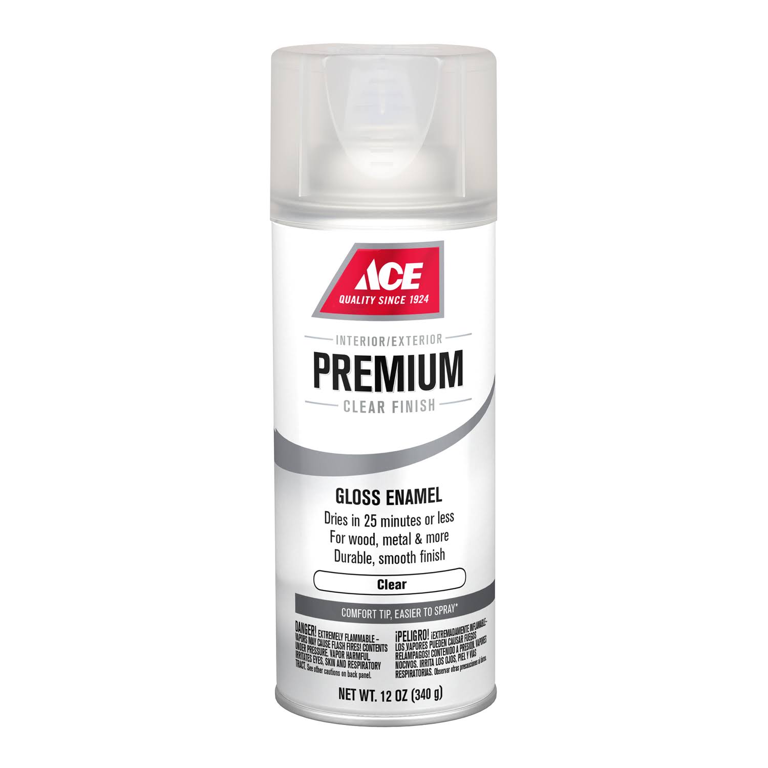 Ace Premium Gloss Clear Enamel Spray Paint 12 oz