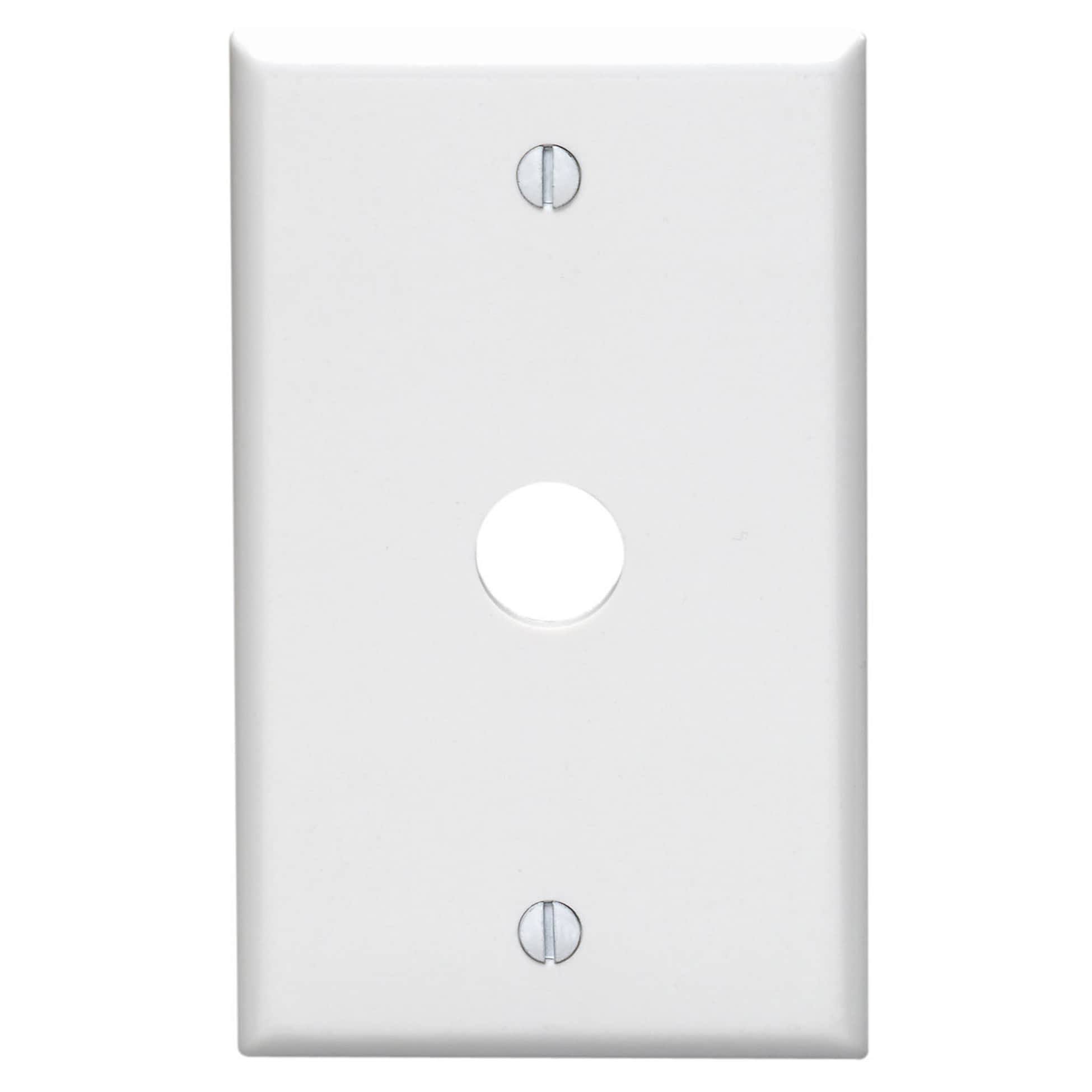 Leviton 88017 Standard Size Telephone/Cable Wall Plate, White