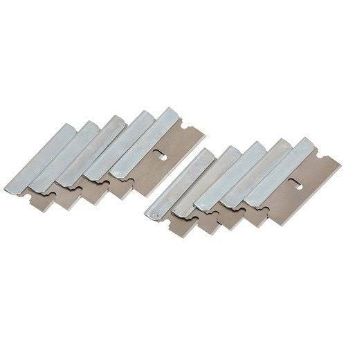 Single Edged High-Carbon Alloy Steel Razor Blades for Utility Knife, Pack of 10