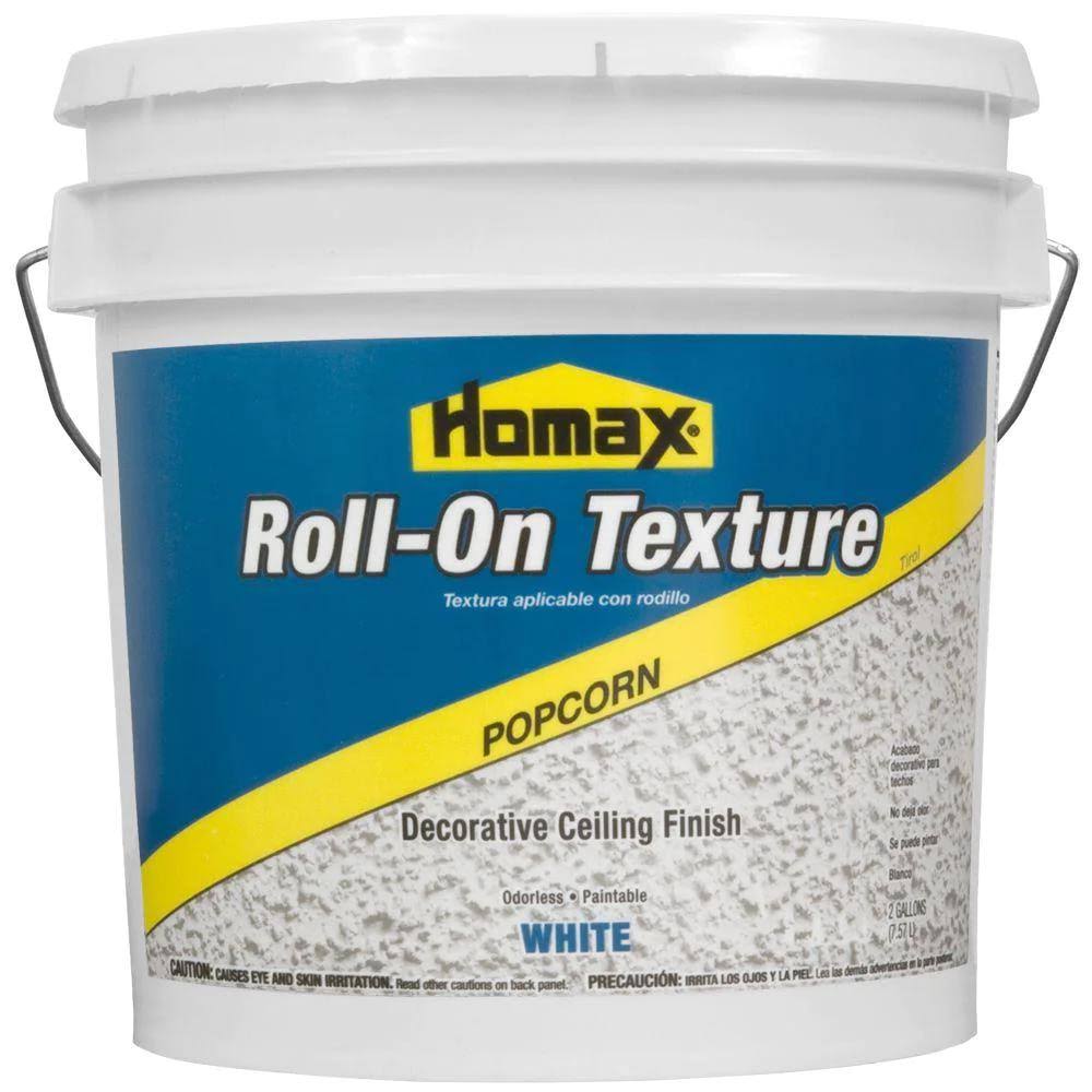 Roll on Ceiling Texture White, 2 gal, Popcorn