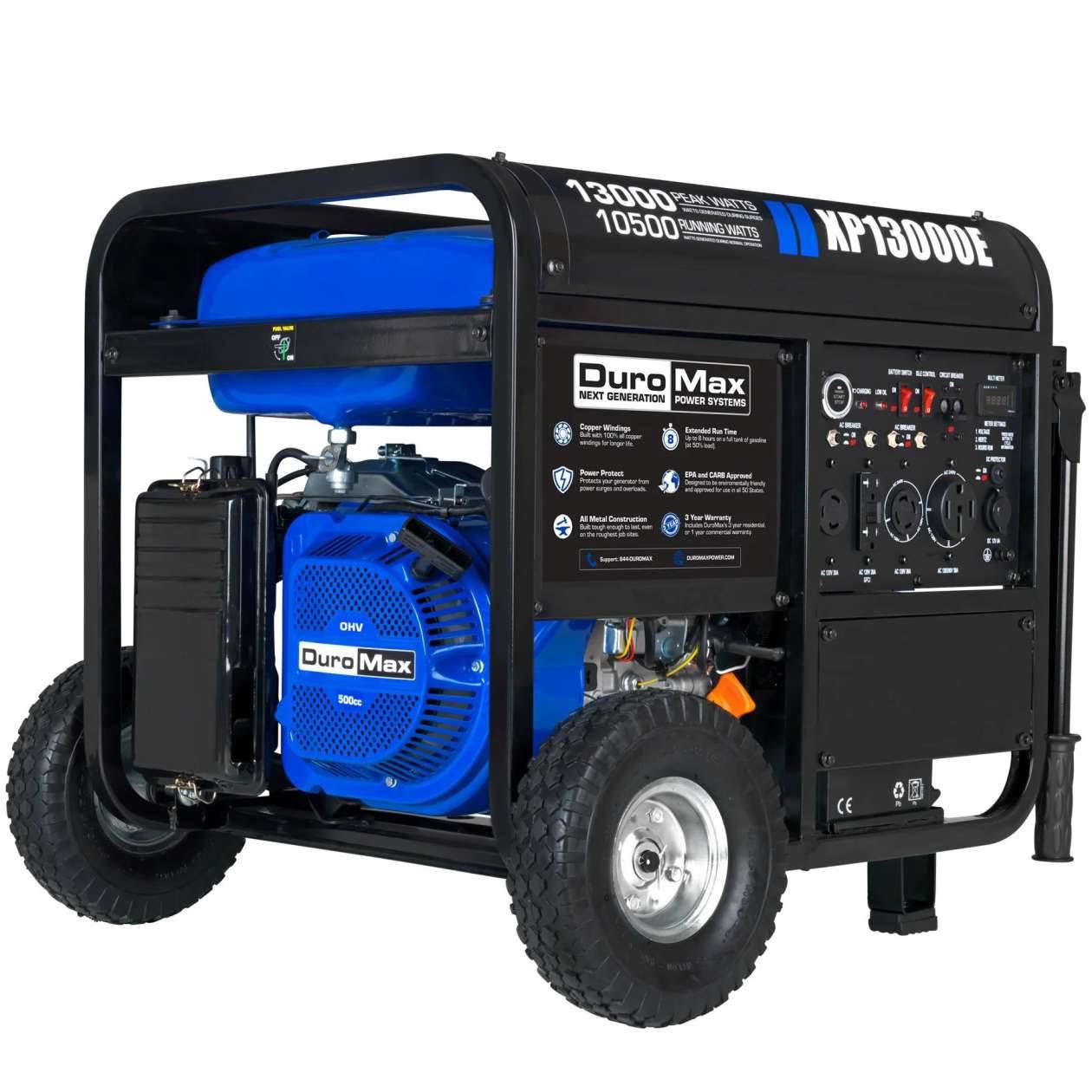 DuroMax XP13000E 13000 Watt Portable GAS Electric Start Generator