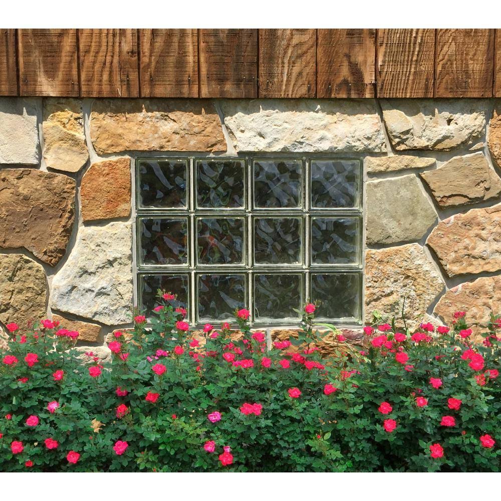 REDI2SET Wavy Glass 19.25-in x 25-in Frameless Replacement Glass Block Window in Clear | S2026DC