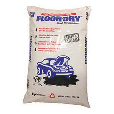 Floor Dry de Premium Oil Absorbent, Diatomaceous Earth, 25lb Poly Bag