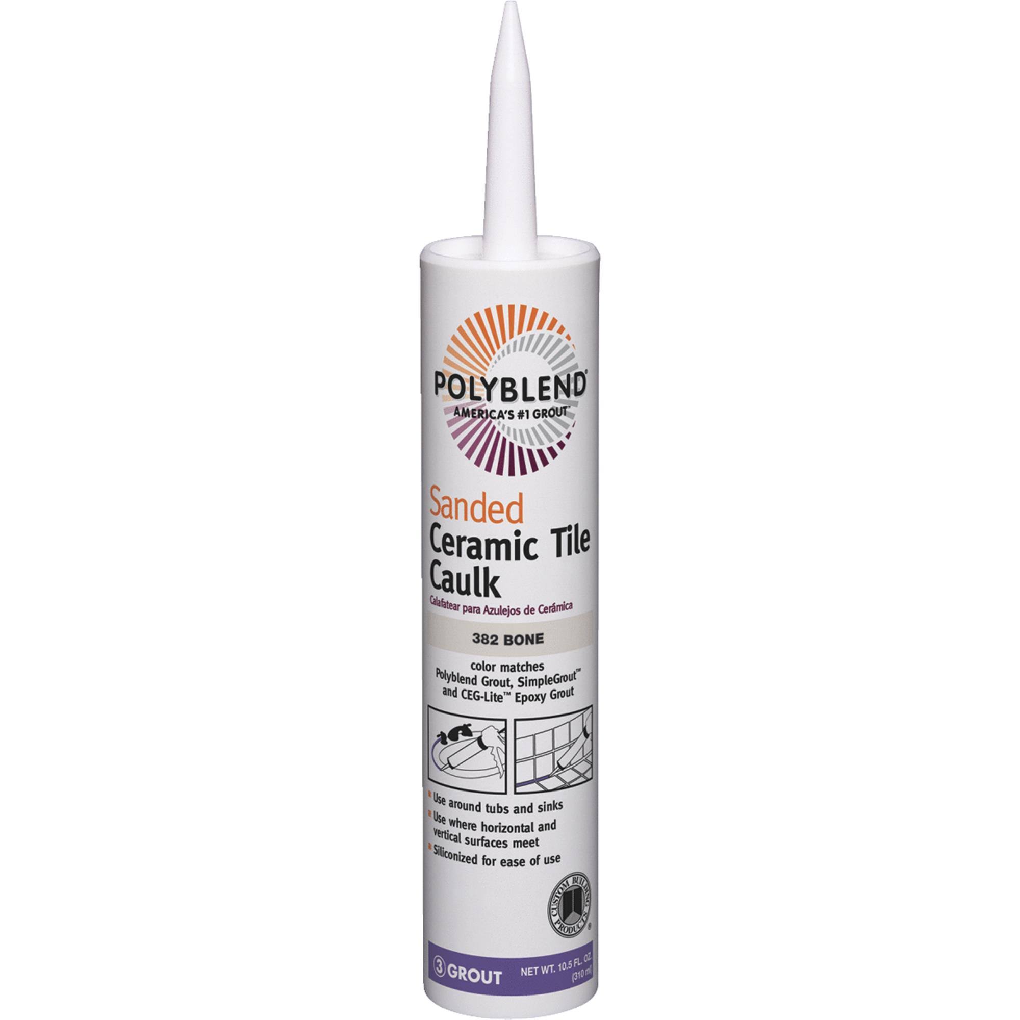 Polyblend Pc38210s-6 Ceramic Tile Caulk, #382 Bone, 10.5 oz