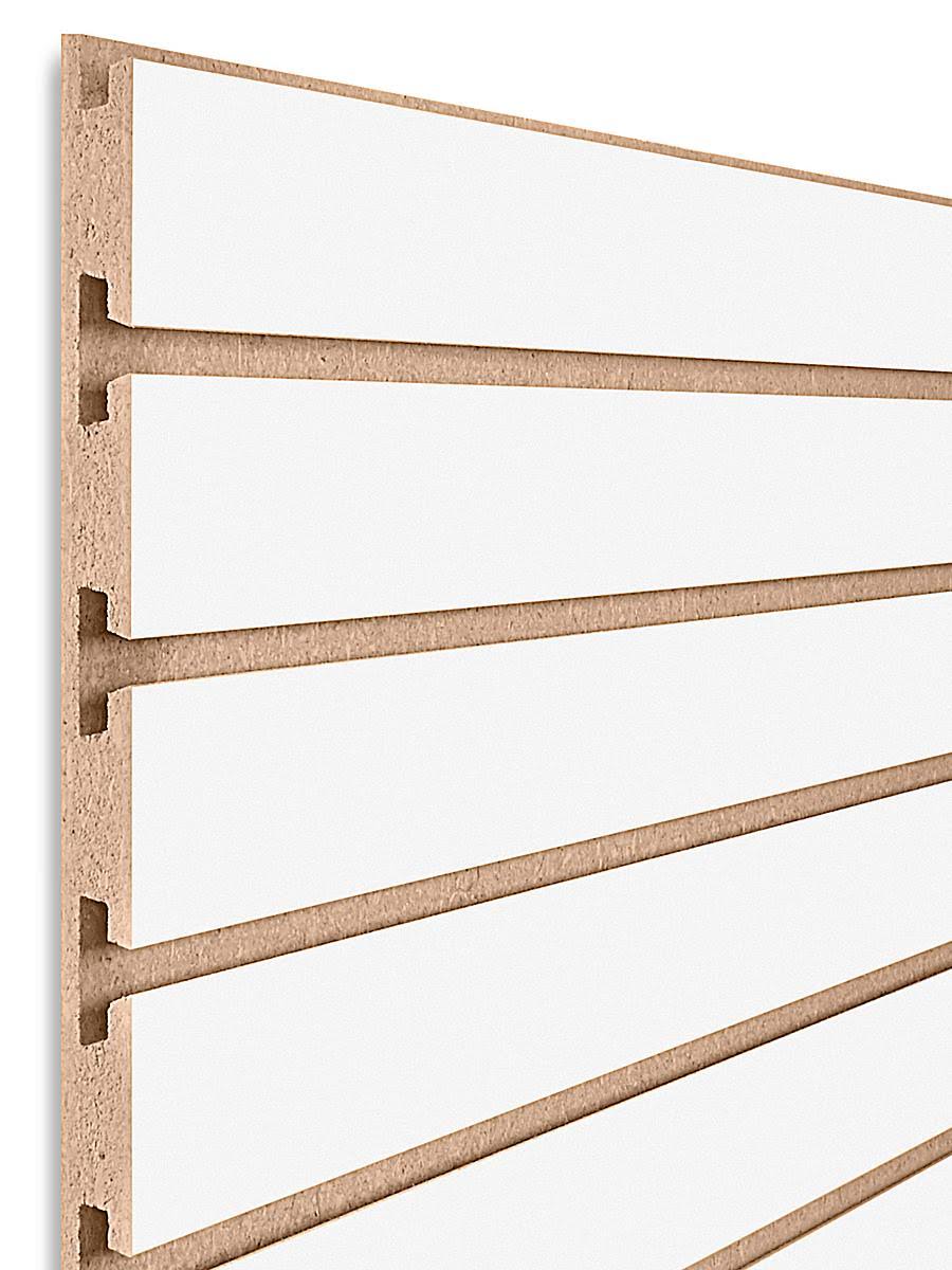 Slatwall Panels- 4 x 8', White Melamine- Anchor Core- Pack of 2- H-4774W