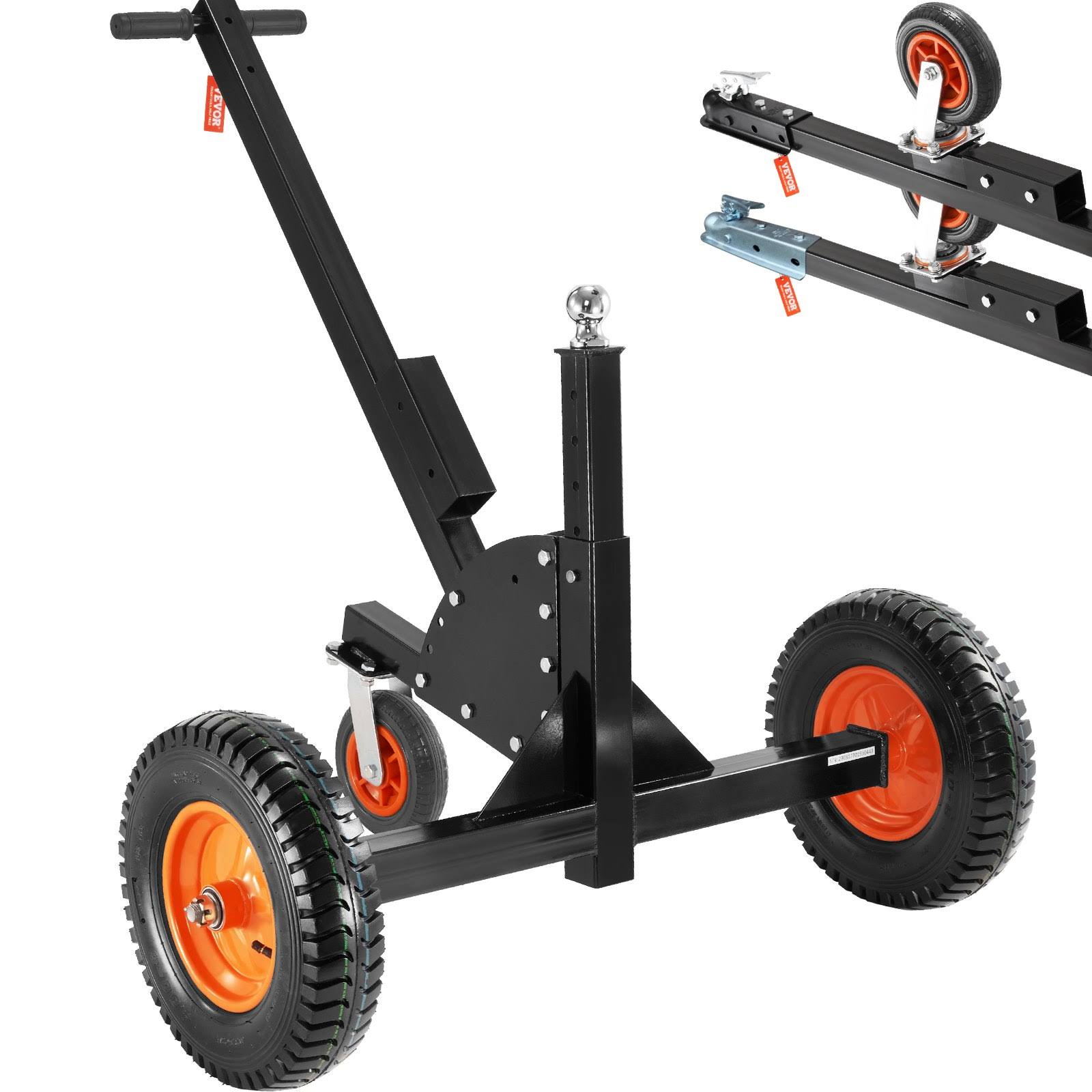 VEVOR Adjustable Trailer Dolly 1500 lbs. Trailer Mover with 23.6- 35.4 in. Height and 2 in. Ball for Moving Car, RV, Trailer