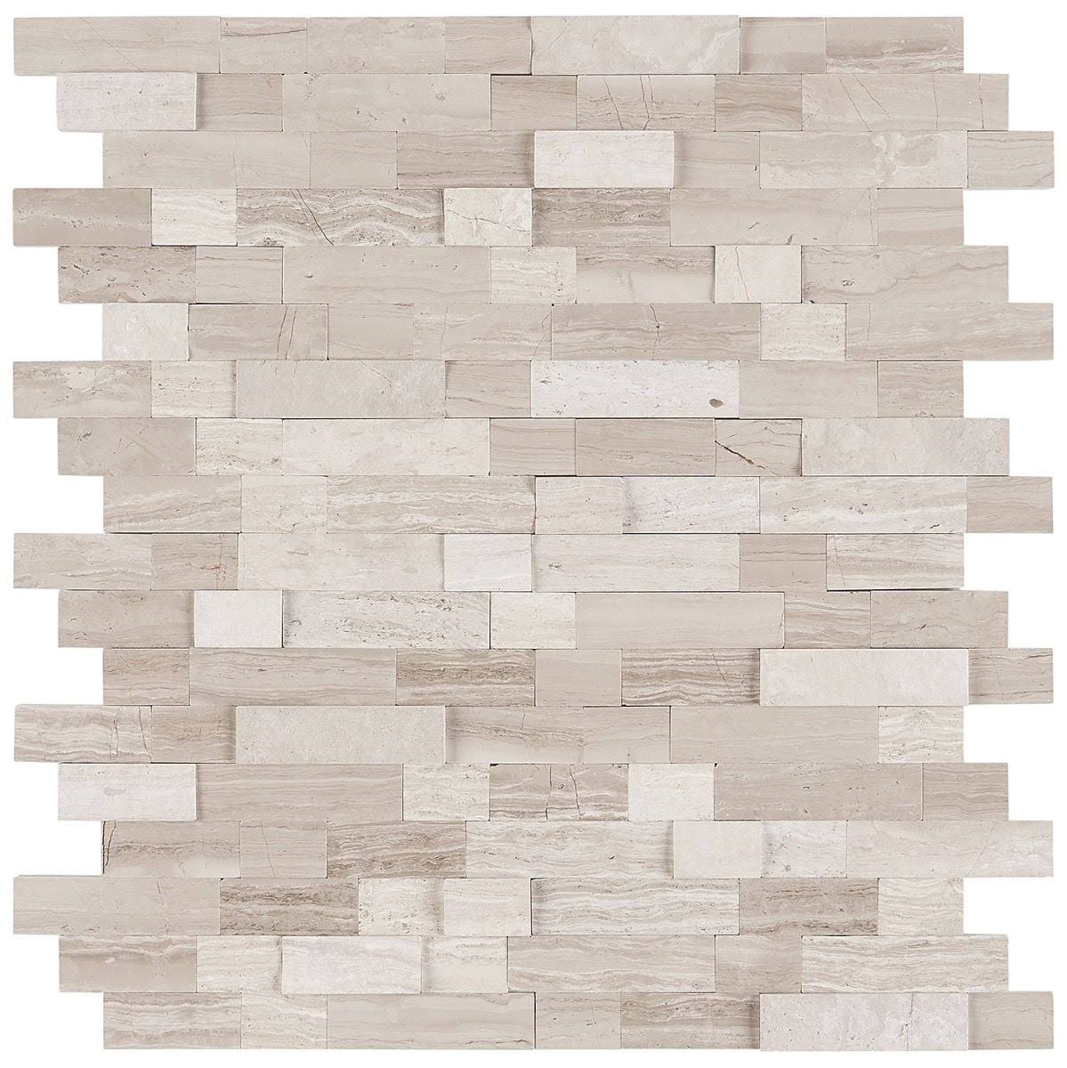 Ivy Hill Tile Luxe Core Brick Gray 10.82 in. x 11.8 in. Marble Peel and Stick Tile (0.88 Sq. ft. / Sheet)