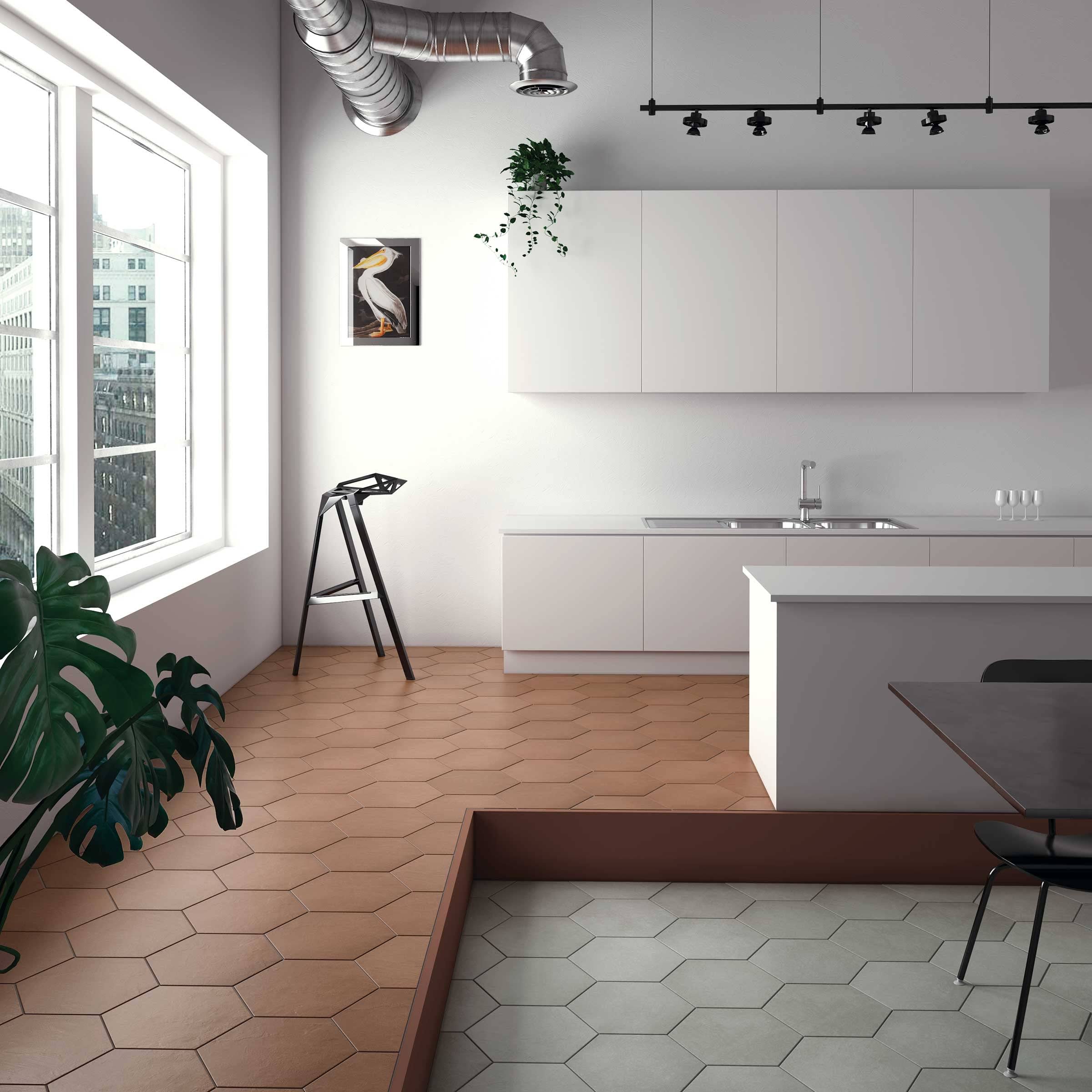 Bedrosians Makoto Matte Hexagon Porcelain Tile 11.5