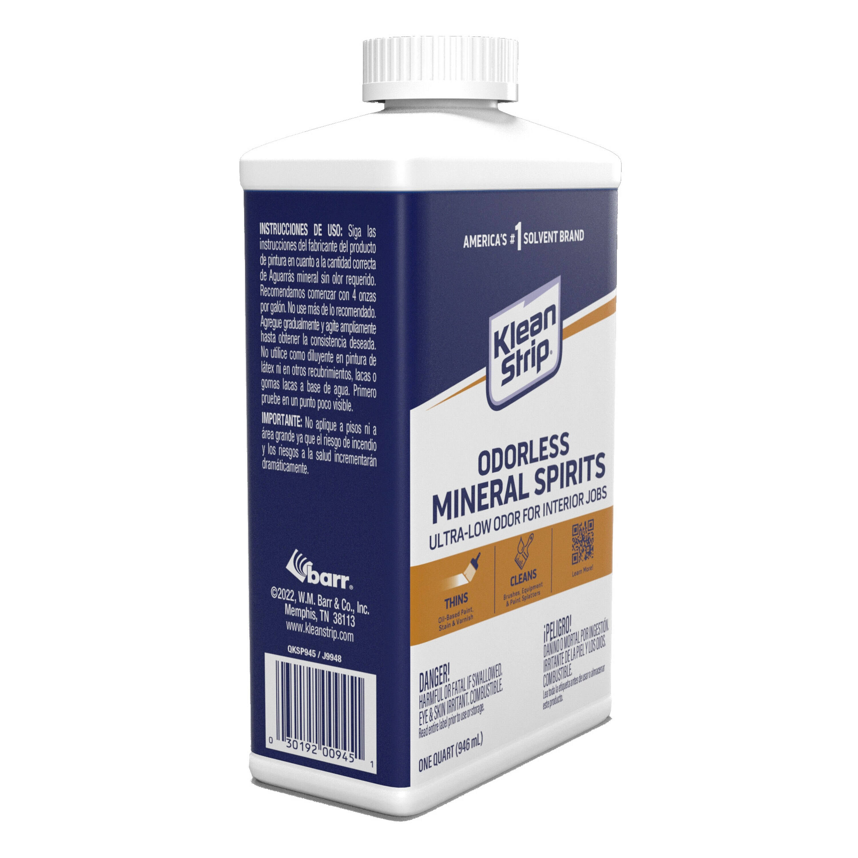 Klean-Strip QKSP945 1 qt. Odorless Mineral Spirits