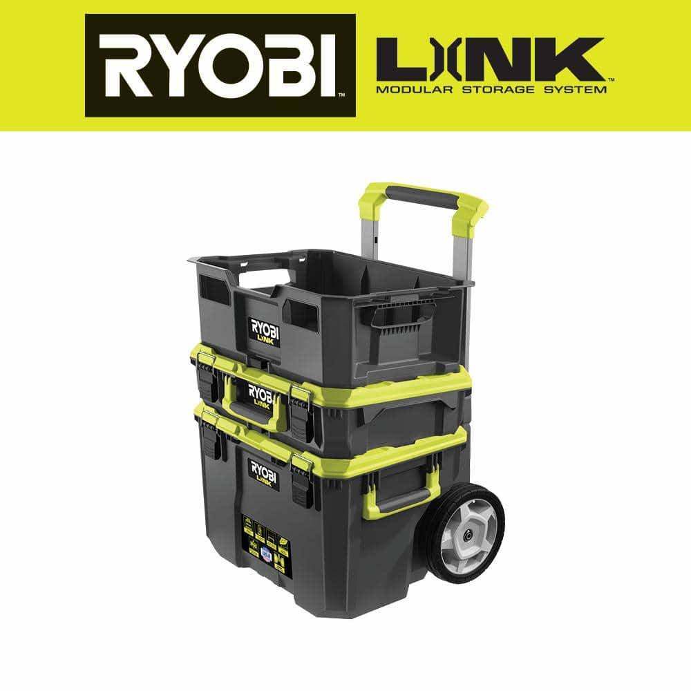 Ryobi Link Rolling Tool Box with Link Standard Tool Box and Link Tool Crate