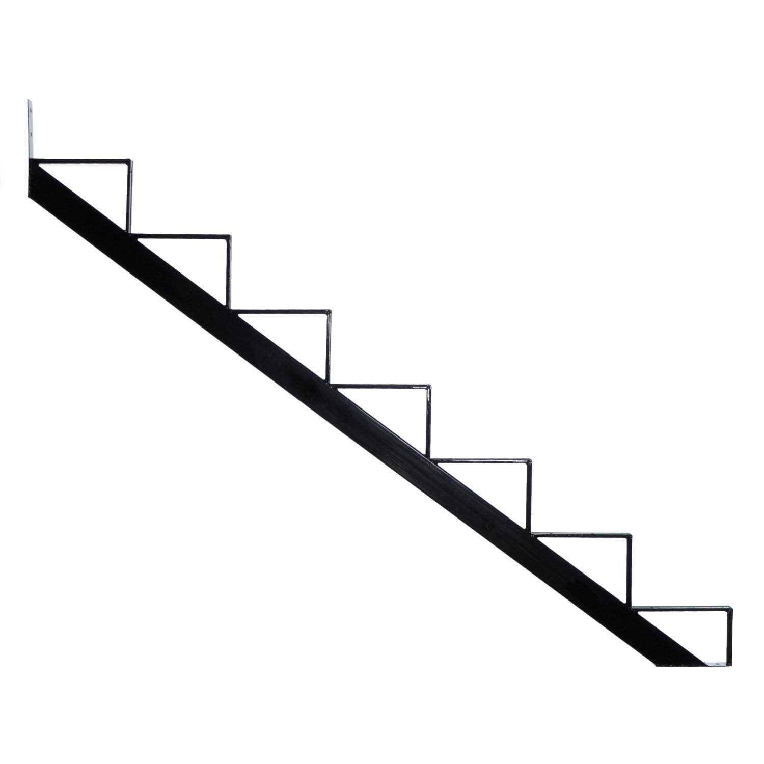 Pylex 13907 7 Steps Steel Stair Stringers Black