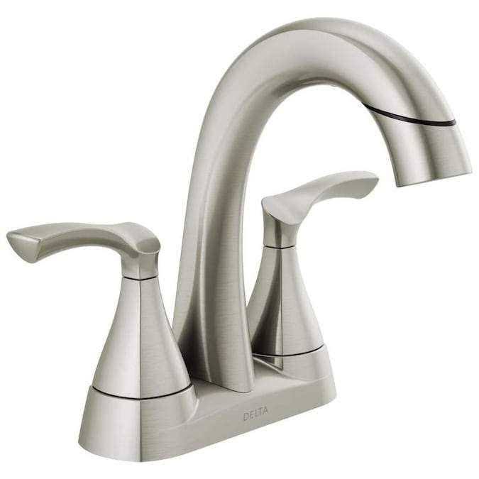 Sandover Brushed Nickel 2-Handle Widespread Bathroom Faucet 35748LF-SPPD