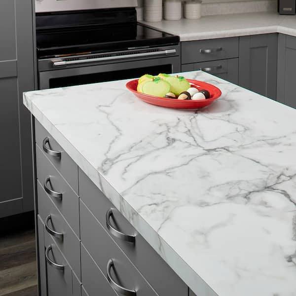 Formica Brand Laminate 180fx 60-in W x 144-in L Calcatta Marble Etchings Kitchen Laminate Sheet 3460-46-60X144-000