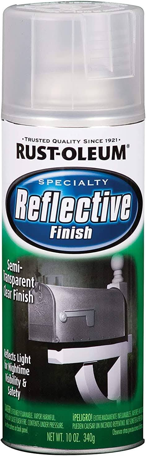 Rust-Oleum 214944 Specialty Reflective Spray, 10 oz, Clear, Size: 10 fl oz