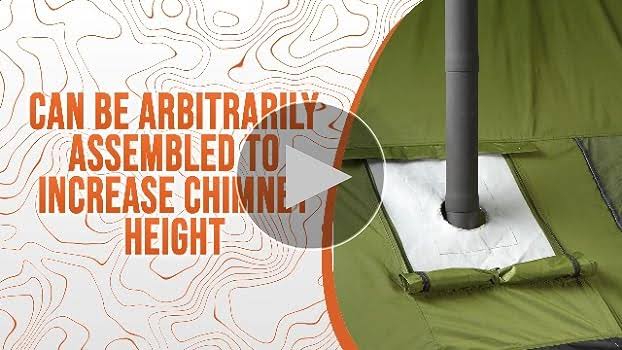 Guide Gear Outdoor Wood Stove Pipe Extensions 2 Pack