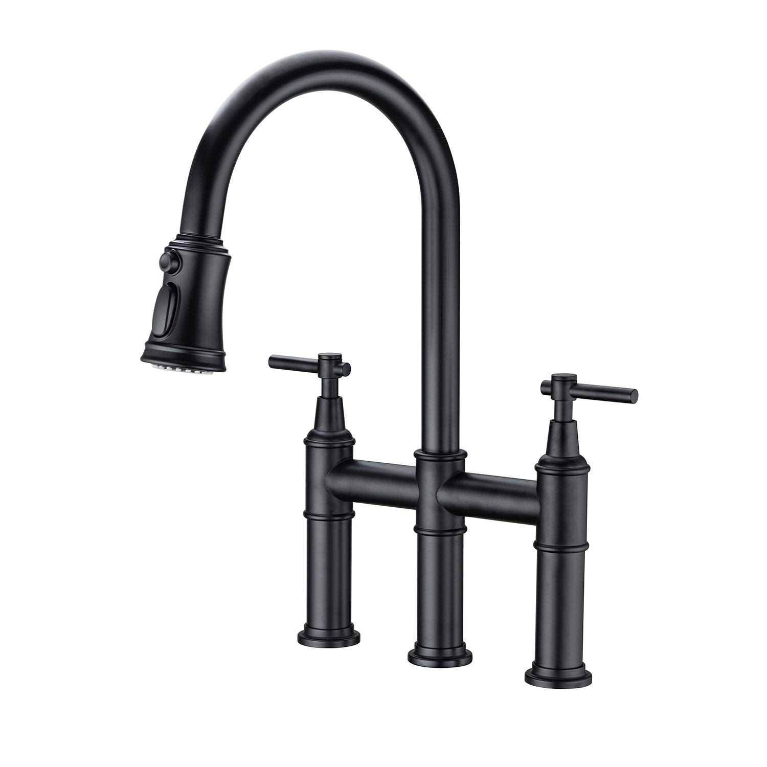 Pfister F-531-4HNY Hanover 2-Handle Pull-Down Kitchen Faucet with Soap Dispenser Tuscan Bronze