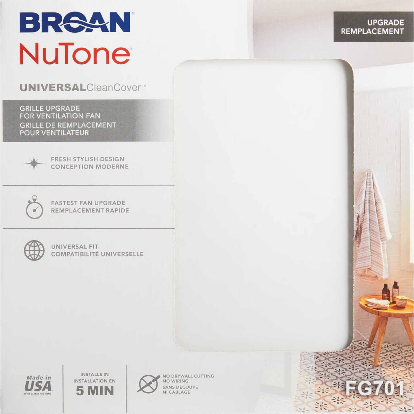 Broan Universal CleanCover Bathroom Exhaust Fan Upgrade Grille / Cover