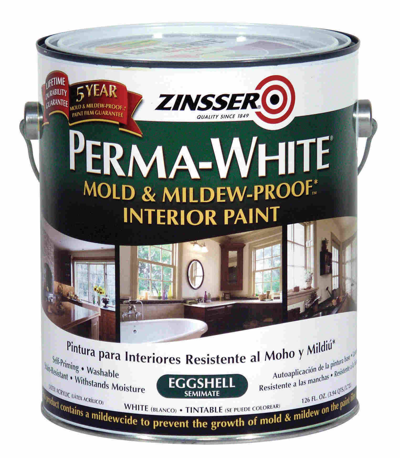Perma White Mold and Mildew Proof Interior Paint Eggshell