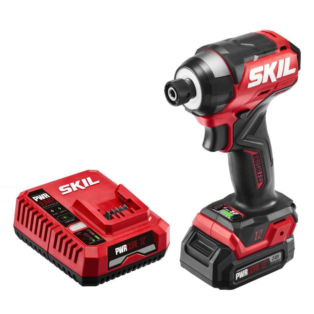 Skil Pwr Core 12 Brushless 12V 1/4 in Hex Impact Driver Kit- ID6744A-10 | Acme Tools