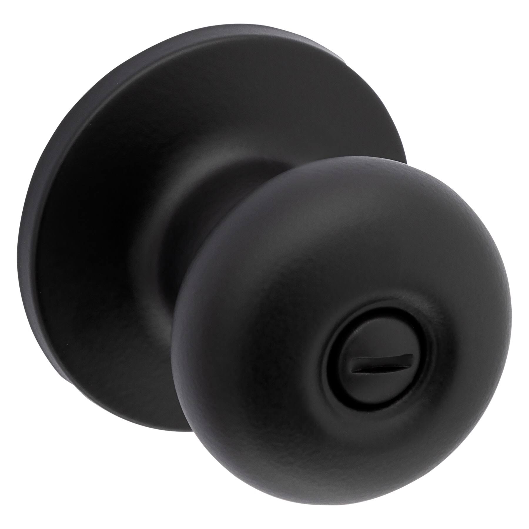 ReliaBilt Baron Matte Black Bed/Bath Privacy Door Knob Contractor Pack (6-pack) | 93680-028