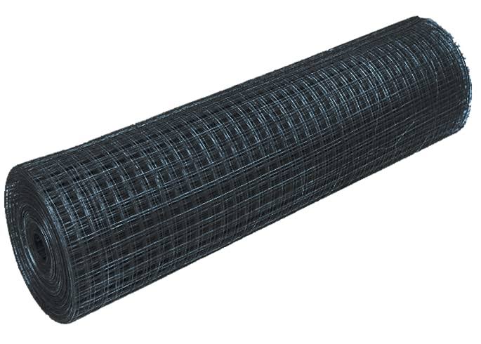 6' x 100' Welded Wire Dog Fence-14 Ga. Galvanized Steel Core; 12 GA After Black PVC-Coating, 2