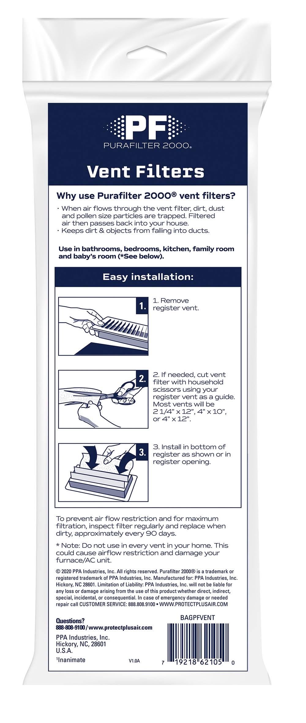 Purafilter 2000 Vent Filter (12-Pack)