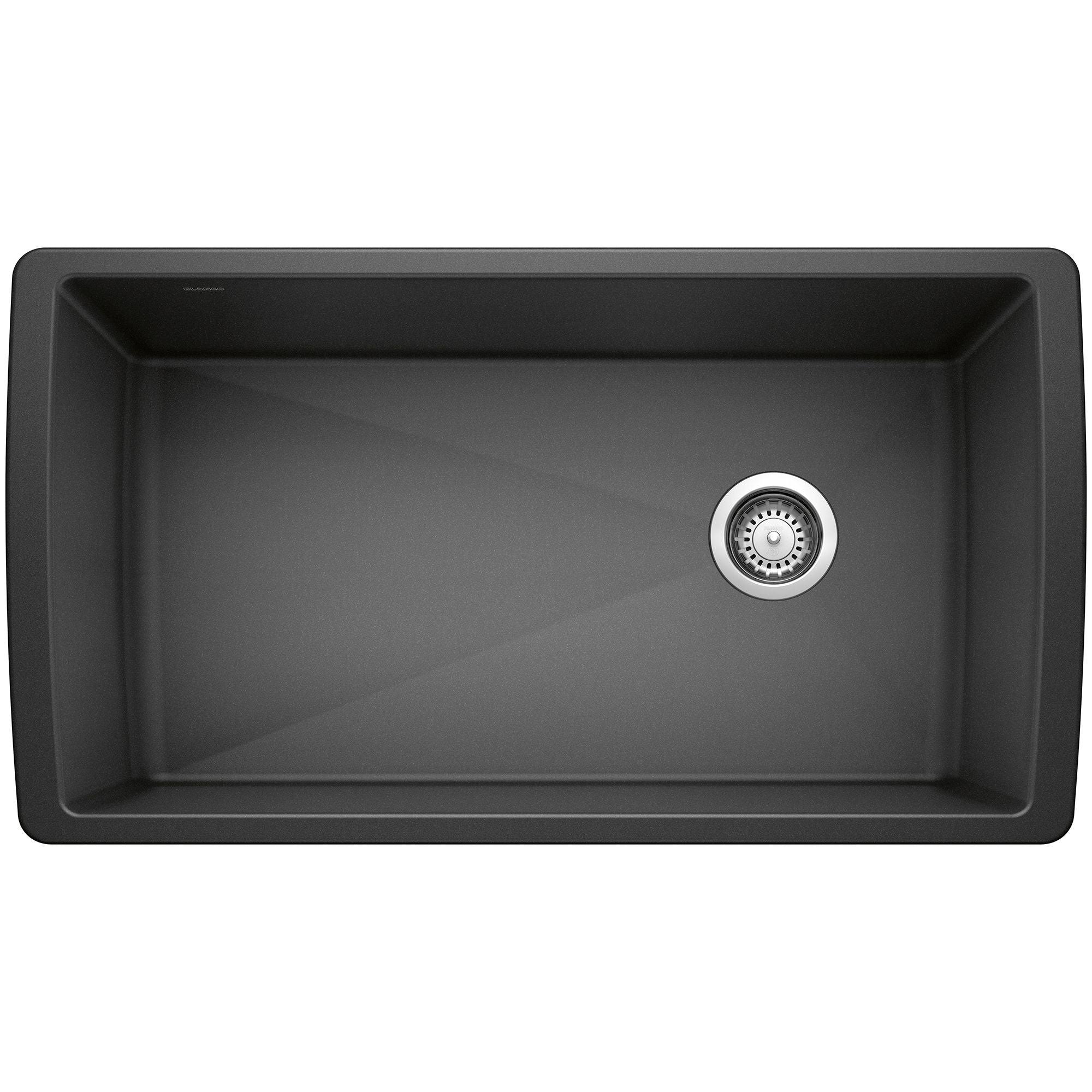 Blanco 441768 Diamond Silgranit Super Single Bowl Undermount Kitchen Sink- Anthracite