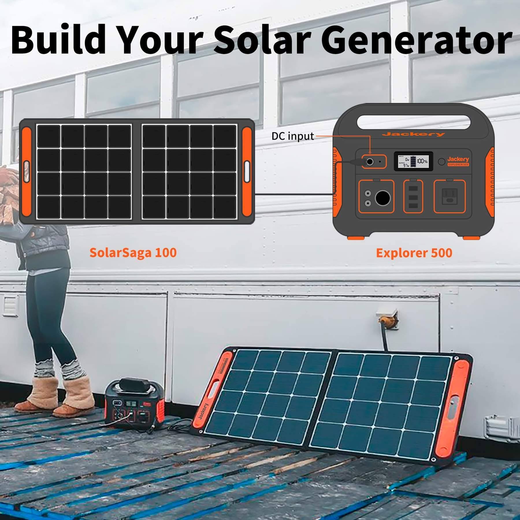 Jackery Solar Generator 500 (Explorer 500 + SolarSaga 100w)