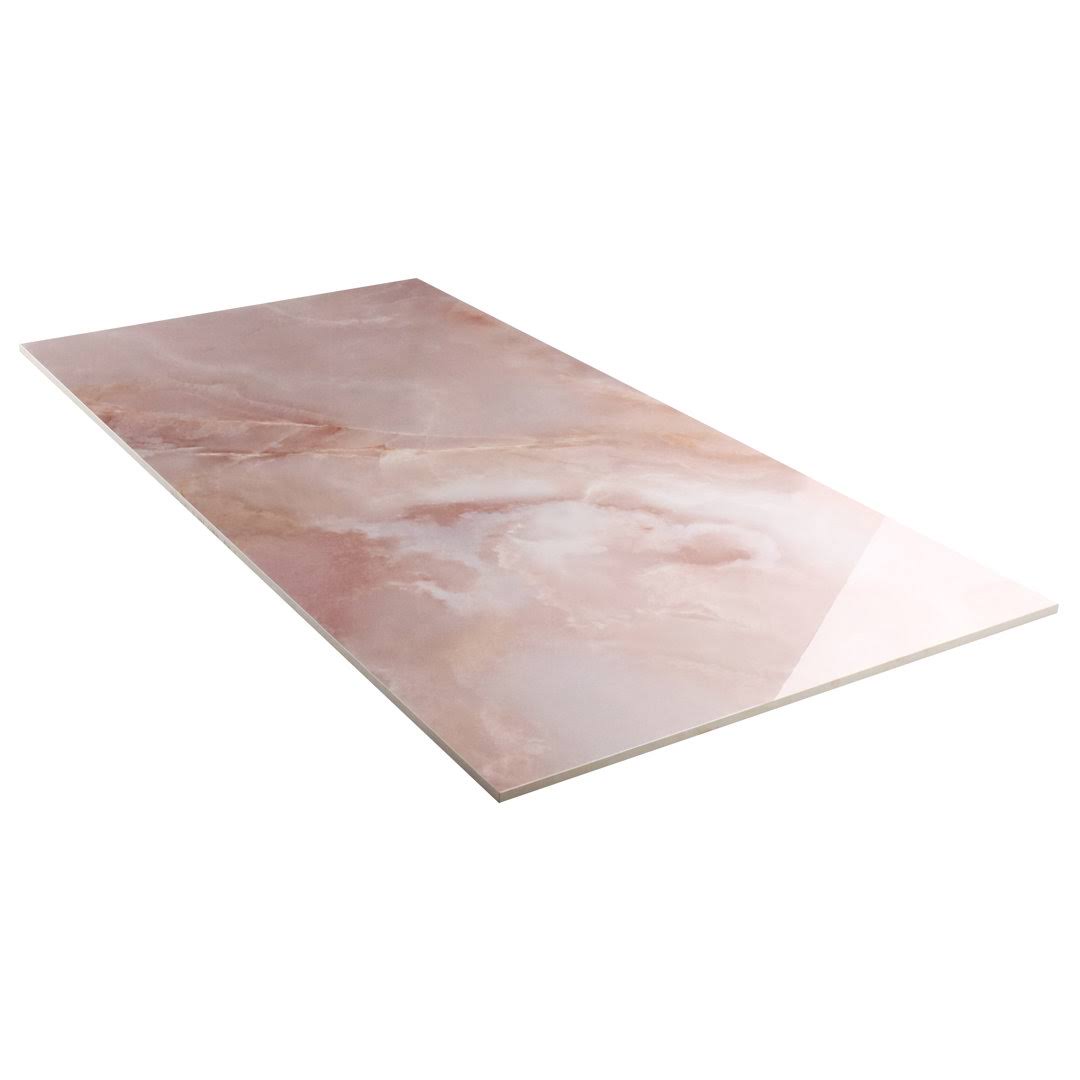 Ivy Hill Tile Jume Onyx Coral 23.62 in. x 47.24 in. Polished Porcelain Floor and Wall Tile (15.49 Sq. ft. / CASE)