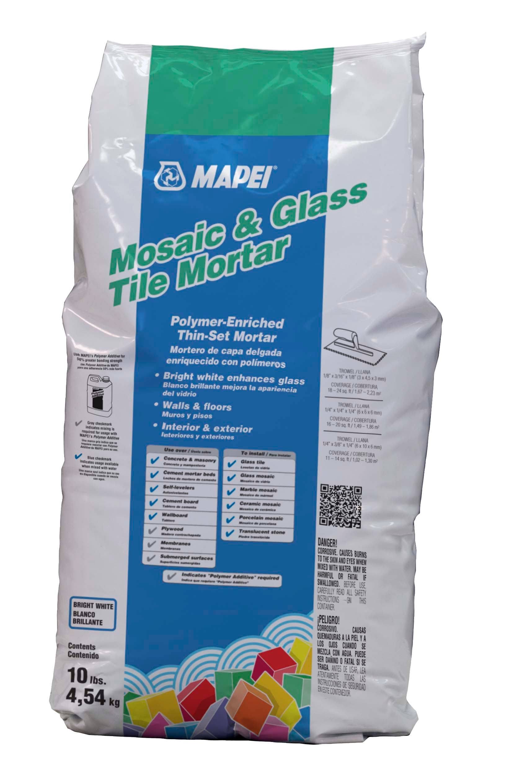 Mapei Mosaic and Glass Tile 10-lb White Thinset Tile Mortar | 15410136