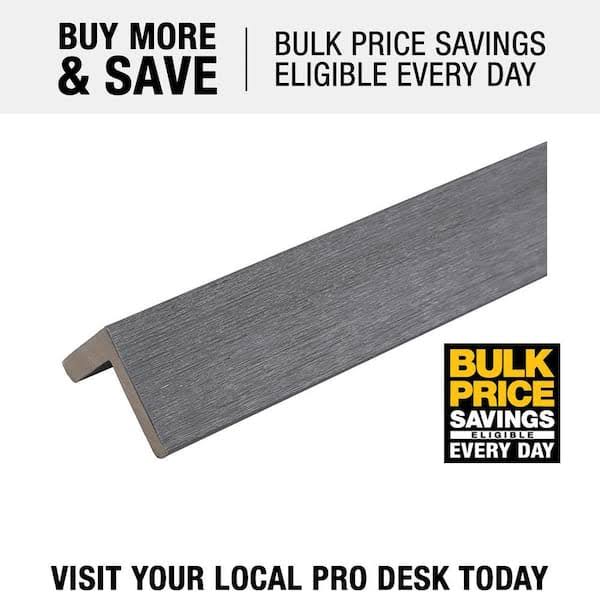 NewTechWood All Purpose L Trim 1.57 in. x 96 in. Composite Siding in Westminster Gray