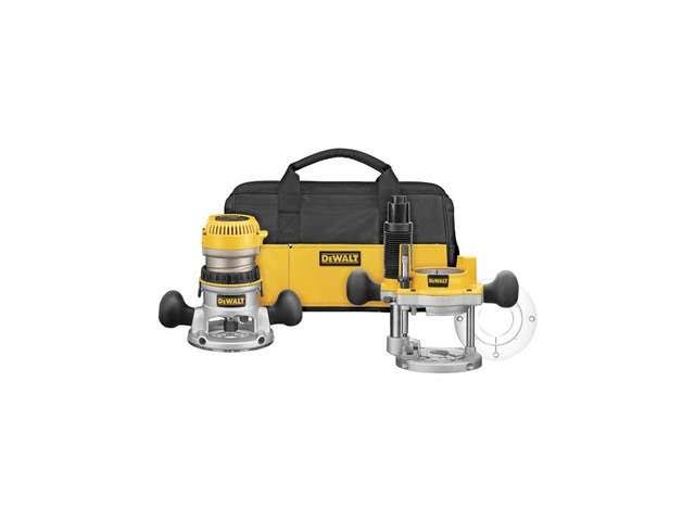 DeWalt Dw618pkb 2-1/4 HP EVS Fixed Base/ Plunge Router Combo Kit