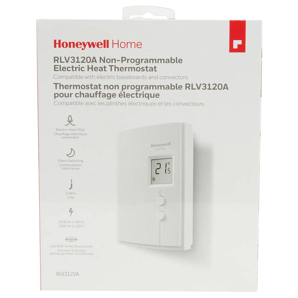 Honeywell RLV3120A1005 E1 Digital Non Programmable Thermostat for Electric