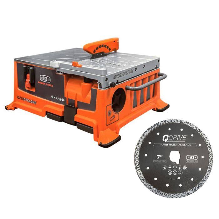 IQ Power Tools iQ228CYCLONE 7in. Dry Cut Bench/Tabletop Tile Saw with Integrated Dust Control and New Tru-Cut System