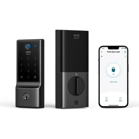 Anker Eufy Security Smart Lock C220, Built-in Wi-Fi, Fingerprint Keyless Entry Door Lock, App Remote Control, 8months Battery, IP53 Waterproof, BHMA