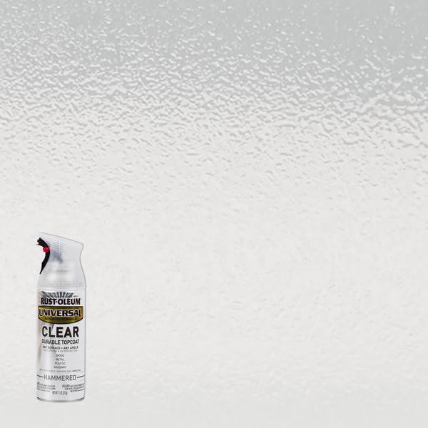 Rust-Oleum 302153 Universal Clear Topcoat Spray Paint, Hammered, 11 oz