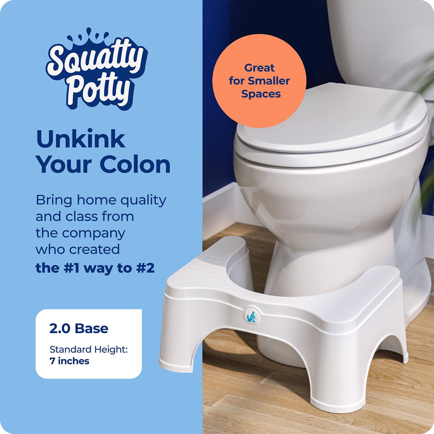 Squatty Potty Ecco 2 Base Toilet Stool, White