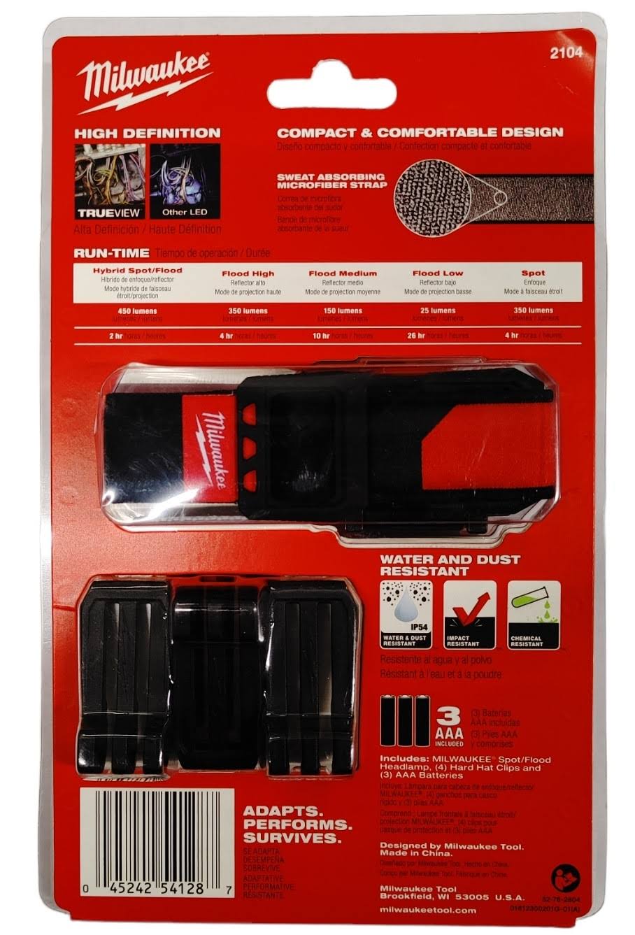 Milwaukee 2104 Spot/Flood Headlamp