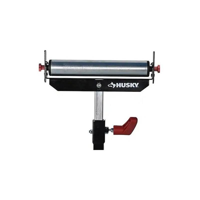 Husky 23 in. to 43 in. Stationary Steel Roller Stand with Edge Guide