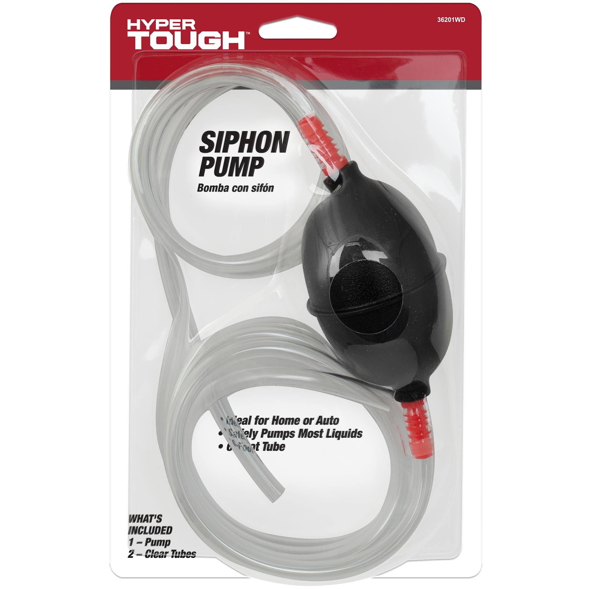 Hyper Tough Manual Siphon Pump Universal, 6 ft. Hose, 36201wdi, Size: Each