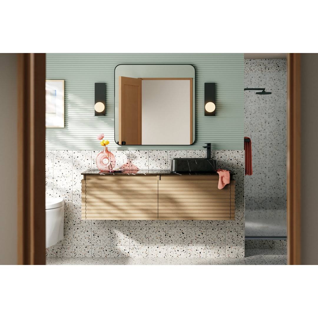 Ivy Hill Tile Linear Aquamarine 11.41 in. x 35.37 in. Ceramic Wall Tile (14.42 Sq. ft./Case)