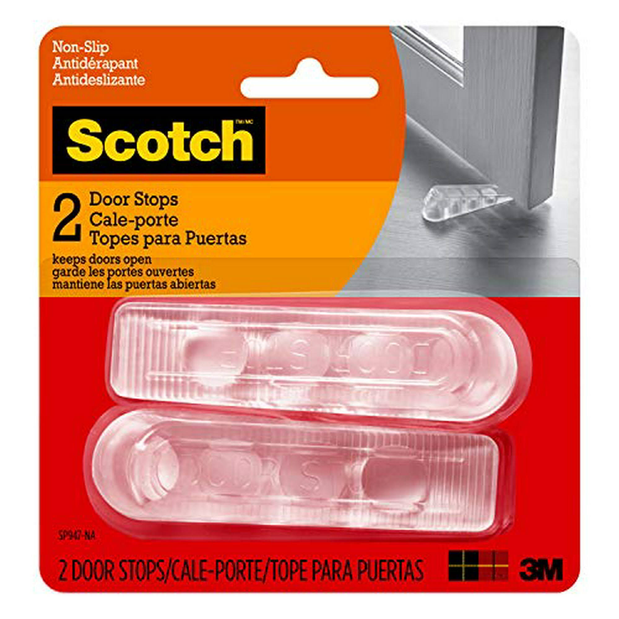 Scotch 2ct Clear Door stops